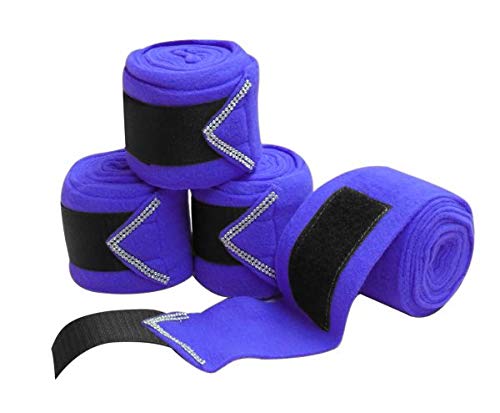 Fleece Polo Wraps w/Rhinestones - color: Blue