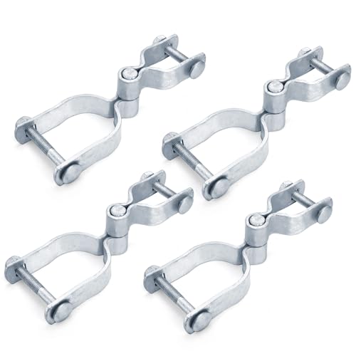 4 Set of Chain Link Fence Gate Post Hinge, 2-3/8" x 1-3/8"