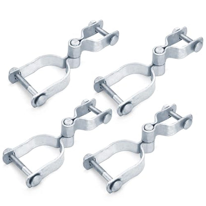 4 Set of Chain Link Fence Gate Post Hinge, 2-3/8" x 1-3/8"