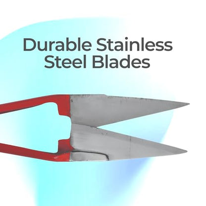 Single Bow Economy Sheep Shears – Ergonomic Design with Back Enameled Handles, 6" Sharp Blades, Ideal for Sheep, Goats, and Livestock – Comfortable and Durable Tool (Shears 14 Inch) - size: Shears 14 Inch