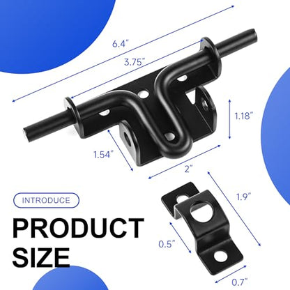 Slide Bolt Gate Latch, 4 Pack Heavy Duty Slide Latches - size: 4 Pack