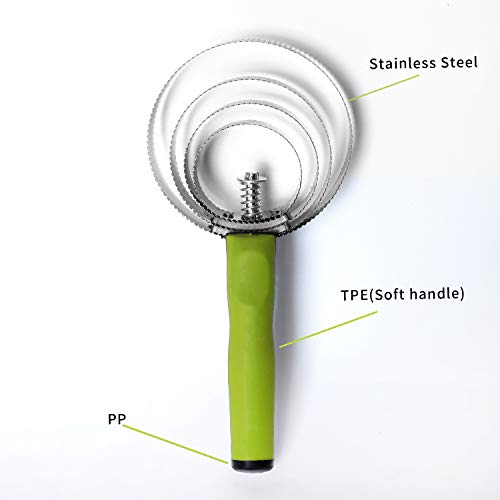 BOTH WINNERS Reversible Stainless Steel Curry Comb with Soft Touch Grip (Neon Green) - color: neon green