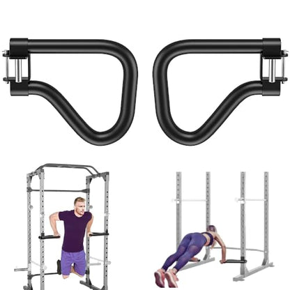 SELEWARE Dip Bar Attachment for Power Rack, 2 x 2 Tube, Multi Grip Handle - color: For 2" x 2" Rack with 1" or 1/2" Hole