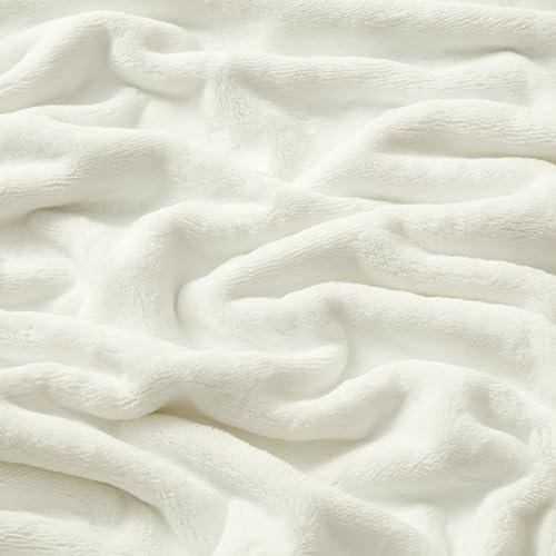 Brookstone Nap Plush Throw Blanket for Couch | Warm & Super Soft Blanket with Unmatched Heavy, Dense, and Ultra-Comfy Throw | Luxurious Drape, Cozying Up on a Sofa, Chair | Ivory - color: Ivory