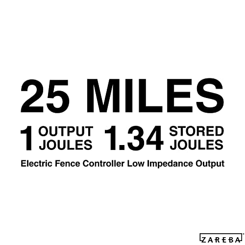 Zareba 25-Mile Battery Operated Low Impedance Electric Fence Charger - for Medium Weed Conditions - Control Horses, Pigs, Cows, Exotics - Keep Wildlife Out - Ideal for Remote Locations - EDC25M-Z - size: Pack of 1
