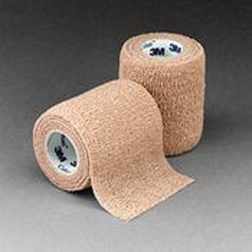 3M Coban Self-Adherent Wrap, Self Adherent Wrap Used to Secure Dressings and Other Devices, Compress or Protect Wound Sites and Immobilize Injuries, Tan, 2" x 5 yds, Each - color: Tan, size: 1 Count (Pack of 1)