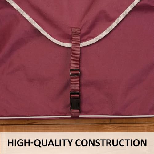 Schneiders Supreme Stall Front Large Horsewear Bag II | Durable 600D Polyester | Teflon Coated | Removable Plexiglass Bottom | Portable & Easy to Hang | Color Burgundy - color: Burgundy