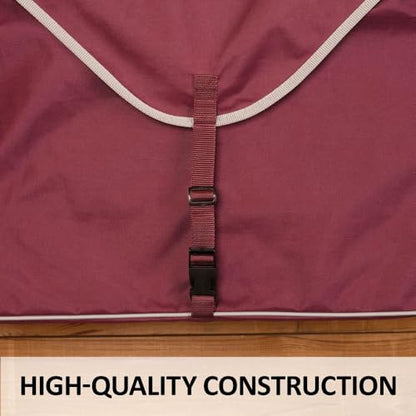 Schneiders Supreme Stall Front Large Horsewear Bag II | Durable 600D Polyester | Teflon Coated | Removable Plexiglass Bottom | Portable & Easy to Hang | Color Burgundy - color: Burgundy