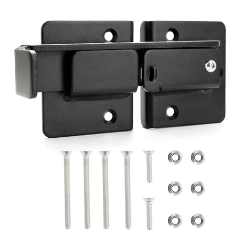 Flip Gate Latch, Barn Door Latch, 1 Pack, Black - size: Flip Gate