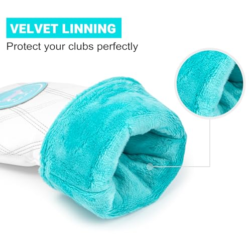 White and Blue Goat Style Golf Driver Headcover Fairway Wood Head Cover Hybrid UT Headcover Cover Premium Golf Accessories for Men - color: 1x driver cover