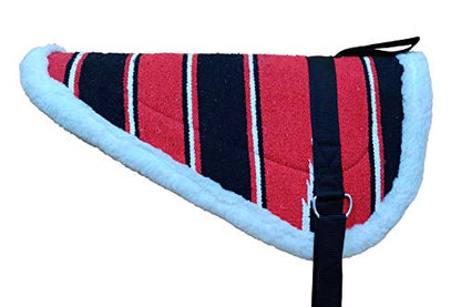 Y&Z Premium Horse Bareback Pad with Stirrups and Girth - Multicolor, Bareback Pad for Comfortable Ride. (Red)