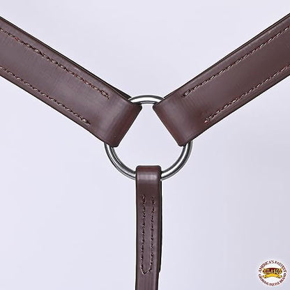 HILASON Western Horse Biothane Leather Breast Collar Tack - color: Brown