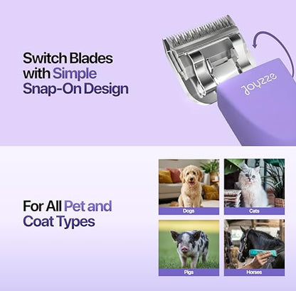 Falcon 2 Speed Cordless Dog Clippers - Professional Grooming, Purple - color: Falcon Purple