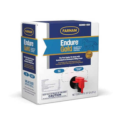 Farnam Endure Gold Fly Spray for Horses, 3 Liter - size: 3 Liters
