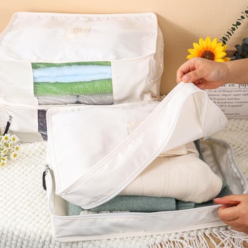 3 Pcs Cotton Sweater Storage Bags 15 Inch for Cashmere - size: 15 inch
