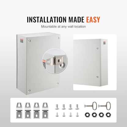 VEVOR Electrical Enclosure Box IP66 0,059" Cold-Rolled Steel Junction Box - size: 28 x 20 x 10