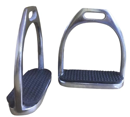 Majestic Ally Iron Stirrups with Rubber Pad for English Saddles