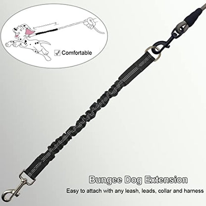 50FT Dog Tie-Out Rope + Bungee Dog Leash Extension