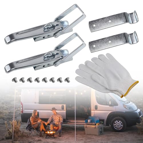 RYANSTAR RACING 2pcs Trailer Lift Gate Latch Kit Compatible with RV Camper