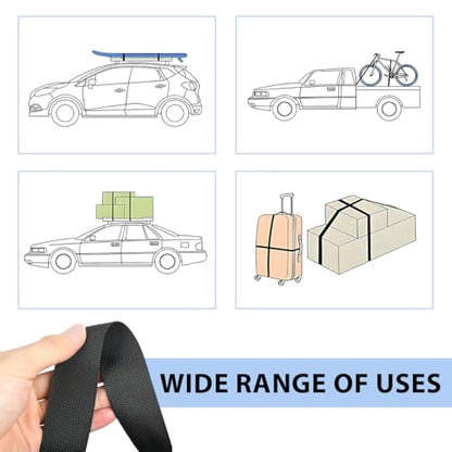 4 PCS Tie Down Straps, 8.2'×1" Heavy Duty Secure Straps with Adjustable Cam Buckles, Easy Pull Release Lashing Strap for Motorcycle Truck Trailer Canoe Cargo Luggage - color: 8.2'×1"