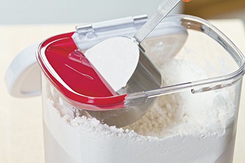 Progressive International PrepSolutions Flour Keeper – Airtight Storage Container for Flour, Sugar & Dry Goods, 5 lb Capacity, BPA-Free, Easy Pour Design (Pack of 6) - size: 3.8 qt (Pack of 6)