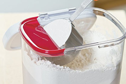 Progressive International PrepSolutions Flour Keeper – Airtight Storage Container for Flour, Sugar & Dry Goods, 5 lb Capacity, BPA-Free, Easy Pour Design (Pack of 6) - size: 3.8 qt (Pack of 6)