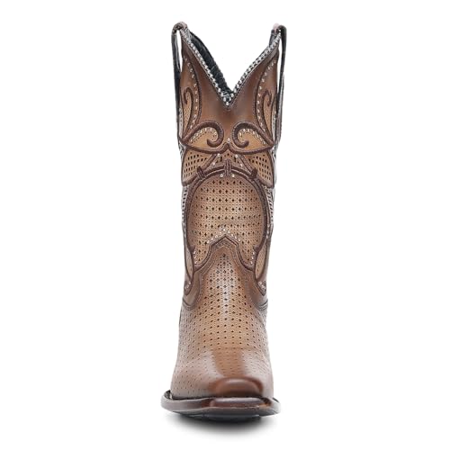 Cuadra Rodeo Western Boot Women Honey Leather Square Toe - size: 7.5