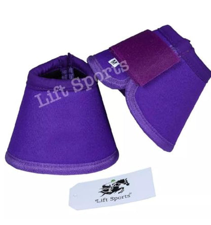 Horse Bell Boots Over Reach No Turn Bell Boots Wrap Tack Protection - color: Maroon, size: Medium