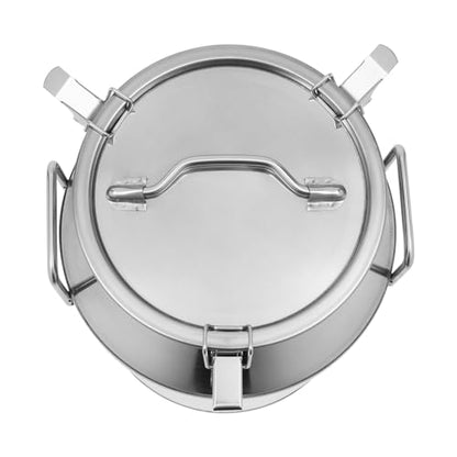 40L/10.57gal Milk Can 201 Stainless Steel Seamless Milk Jug Milk Pail, Anti-Leak Liquid Storage Container with Tight Lid and Handle - size: 40L