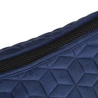 WeatherBeeta Suede Elite Air-Tec Jump Shaped Saddle Pad - color: Navy, size: L