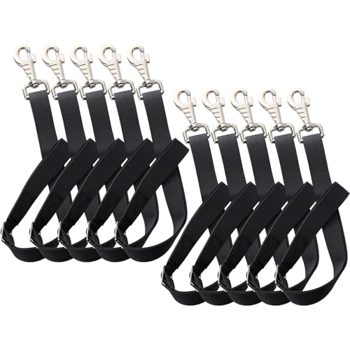 Nylon Horse Bucket Strap for Outdoor Feeders,Black,10 Pcs - color: Black