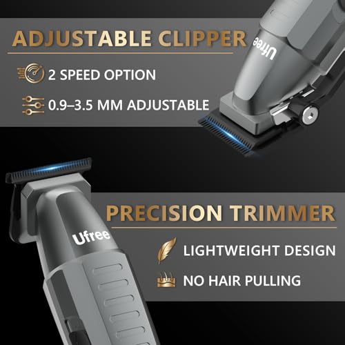Ufree Hair Clippers and Trimmers Set for Men, Electric Razor Foil Shaver - size: 25 Piece Set