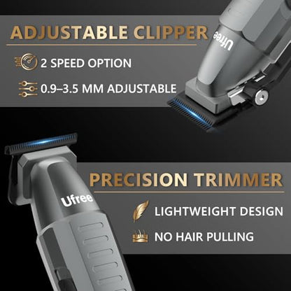 Ufree Hair Clippers and Trimmers Set for Men, Electric Razor Foil Shaver - size: 25 Piece Set