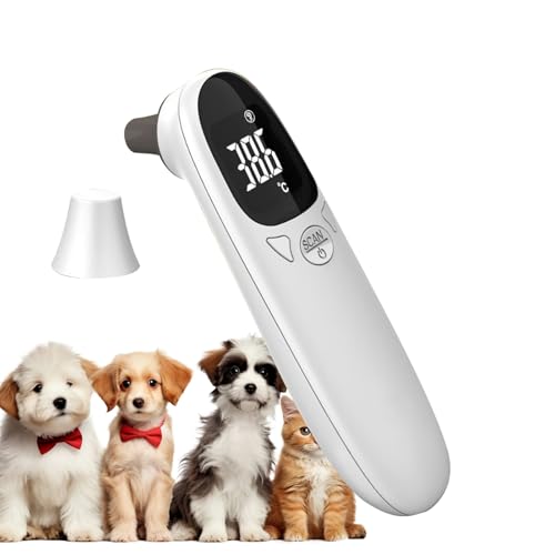 Non Contact Pet Temperature Reader Infrared Pet Health Scanner Quick Check Tool for Cat and Dog Portable Gauge Instant Thermograph for Livestocks Pigs Dogs Cattle Health Cats Indoor Horse