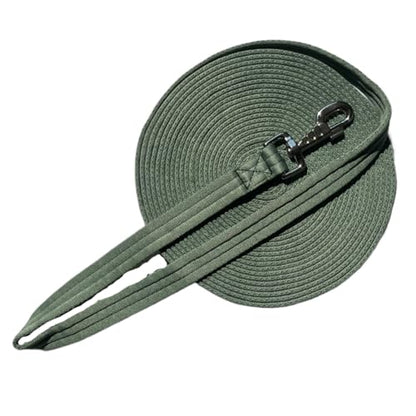 Horse Training Lunge Line with Alloy Trigger Buckle for Accurate Equestrian Training of 32.8 ft(10 Meters) - color: Olive Green