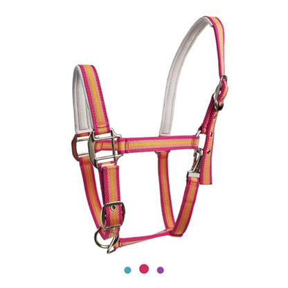 Hilltown Adjustable Horse Halter - color: PINK, size: Full