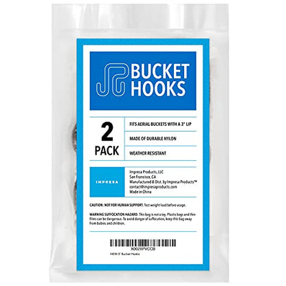 Impresa Lineman Bucket Hooks Set - 3 in, 2-Pack, Black - Secure Tool Access with Bucket Truck Hooks - Durable Construction for Lineman Tools