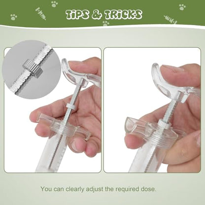 2 pcs Reusable Goats Syringe for Goat, 2 Drench Nozzle Adjustable Dosage Drench Gun Syringe for Sheep (Clear 20ML) - style: Clear