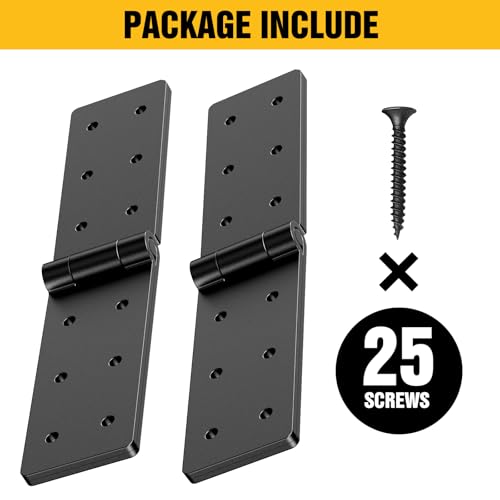 Fence Gate Hinge Heavy Duty 2Pack 270Degree Barn Door Hardware Kit
