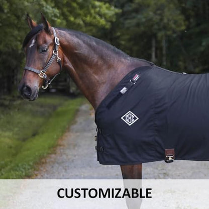 Poly-Cotton Open Front Cutback Horse Sheet | Durable & Breathable, System, Easy On/Off, Cutback Wither Design, Customizable