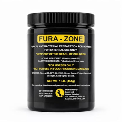 Equine Topical Care Ointment for Horses, Nitrofurazone, 1 lb | Nitrofurazone topical ointment for horses. External-use formula with easy handling for routine stable care.
