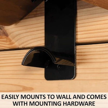Schneiders Easy-Up Wood Mounted Saddle Rack with Bridle Hook | Durable Pine and Metal Design for English and Western Saddles | Ideal for Tack Rooms and Horse Barns | Color Light Walnut