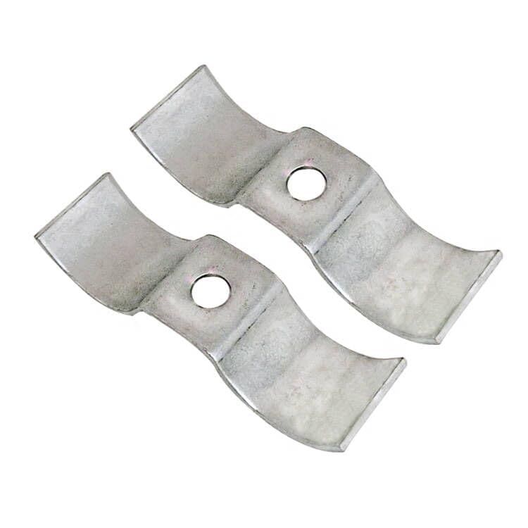6 Set Double Pipe Clamp, Dog Kennel Clamps, Metal Fence Clips Parts, Stainless Steel Heavy Duty Chain Link Fence Panel Clamp for 28mm Round Pipe Panel Frame, Saddle Clamps with Bolts and Nuts - size: 28mm