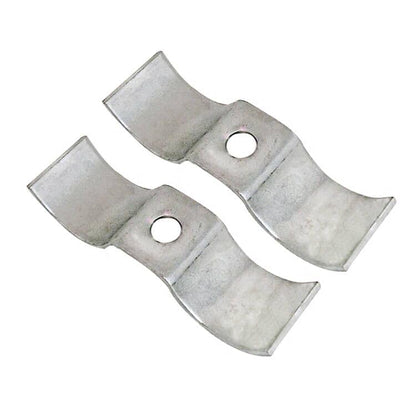 6 Set Double Pipe Clamp, Dog Kennel Clamps, Metal Fence Clips Parts, Stainless Steel Heavy Duty Chain Link Fence Panel Clamp for 28mm Round Pipe Panel Frame, Saddle Clamps with Bolts and Nuts - size: 28mm