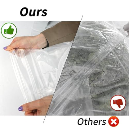 Greenhouse Plastic Sheeting 24' x 50' 6 Mil, Clear UV Resistant Heavy Duty Polyethylene Film, Thick Greenhouse Cover for Garden, Farm, Agriculture - size: 24x50 FT