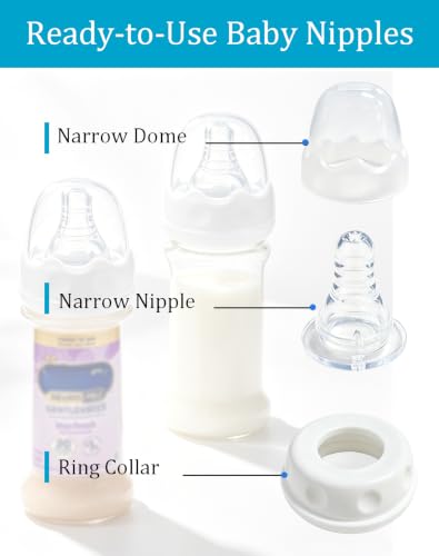 Replacement Nipples Compatible with Similac & Enfamil Ready-to-Feed Baby Bottles, Soft Silicone Baby Bottle Nipples, Medium Flow, Reusable, BPA Free, Dishwasher Safe, 6 Pack - size: Medium Flow, 3 Month +