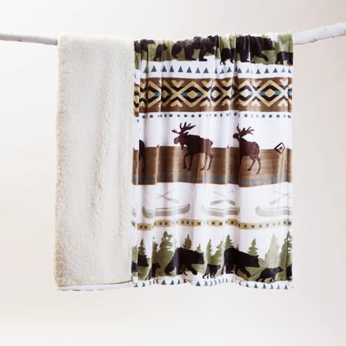 Carstens, Inc. Ultra Premium Super Soft Plush Sherpa Fleece Oversized Throw Blanket 54" x 68", Hidden Lake - color: Hidden Lake