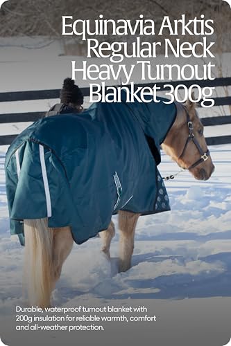 Equinavia Arktis Regular Neck Heavy Turnout Blanket 300g - Deep Green - 81 in - color: Deep Green, size: 81 in