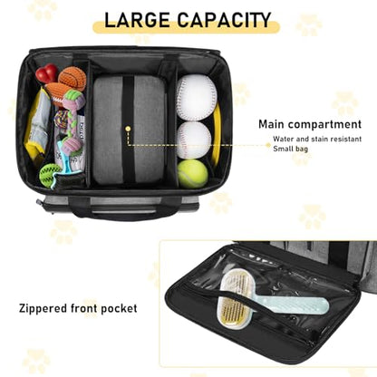 GMAK Pet Grooming Bag,Pet Hair Clipper Organizer Grooming Bag for Equipment - color: Grey