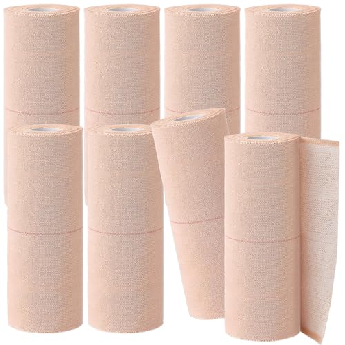 Tondiamo 8 Rolls Elastic Tape Adhesive Elastic Tape Self Adhesive Bandages Wrap Flexible Stretch Bandages Athletic Sports Skin Strips for Sports Ankle, Knee and Wrist Animal Pets(6 Inch X 5 Yard) - size: 6 Inch x 5 yard